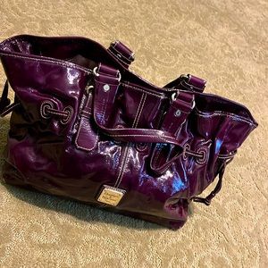 Dooney & Bourke purple patten leather purse